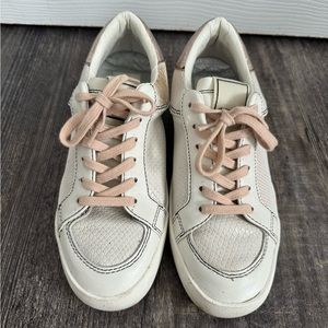 Rose gold leather dolce vita sneakers
